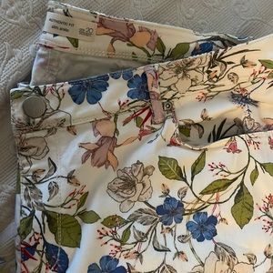 J.Jill Floral Denim, 5 pocket Jeans